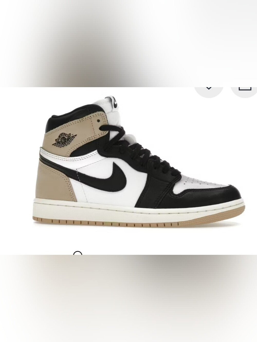 Jordan High Top Sneaker - Black/White/Tan